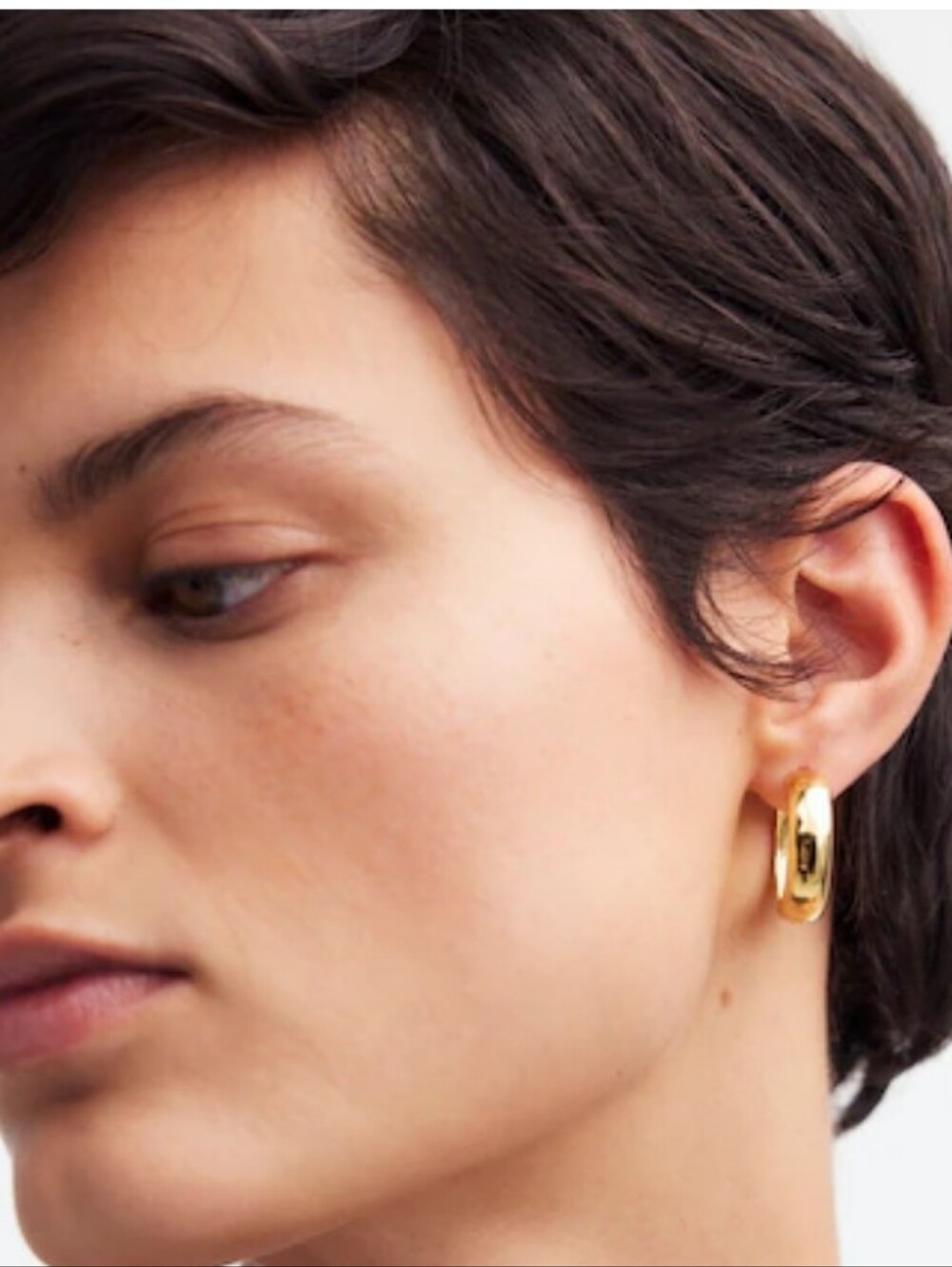 Madewell Demi-Fine Medium Hoop Earrings